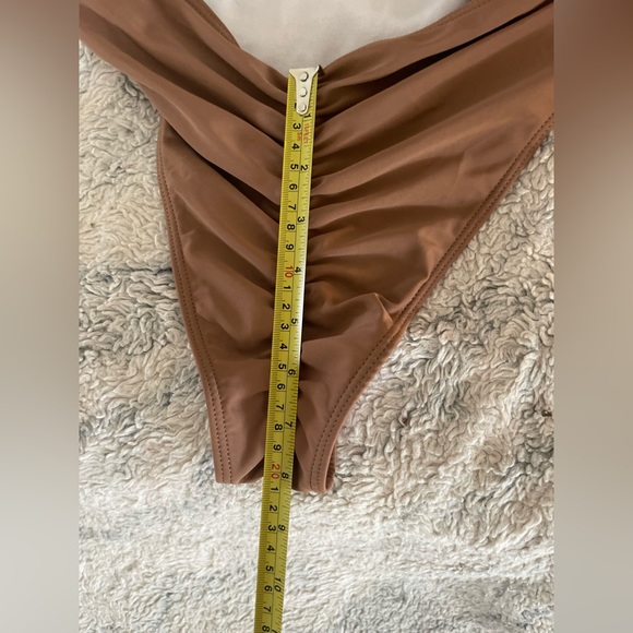 COPY RELISTED- Super cute cream and brown open back, sexy bodysuit/swimsuit. - Picture 5 of 5